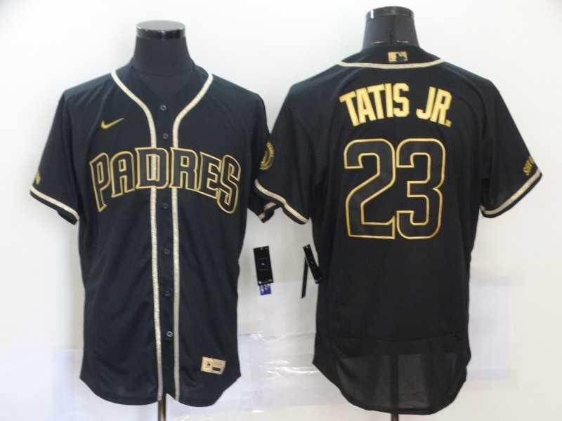 Padres 23 Fernando Tatis Jr. Black Gold Nike Flexbase Jersey,We sell and wholesale Padres 23 Fernando Tatis Jr. Black Gold Nike Flexbase Jersey on line form chian!
